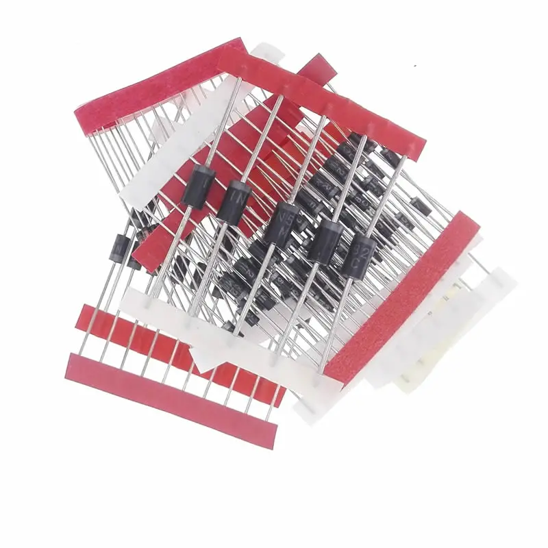 

1N4148 1N4007 1N5819 1N5399 1N5408 1N5822 FR107 FR207,8values=100pcs, Diode Assortment kit,Electronic Components Package