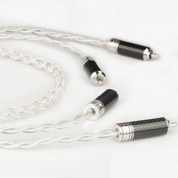 

xiaofan D20 Ag 2RCA to 2 RCA Male to Male Audio fine silver Cable RCA Audio Cable 1m 2m 3m for Home Theater Soundbox