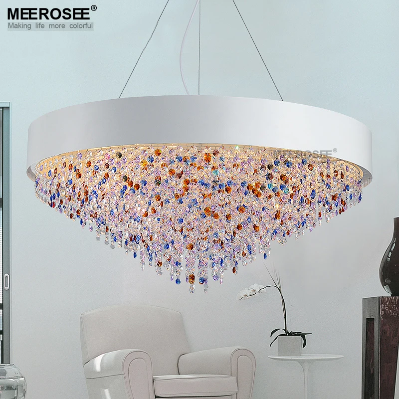 Wunderschone Kristall Pendelleuchten Runde Hangenden Tropfen Esszimmer Lampe Bunte Kristall Leuchte Luster Restaurant Lampe Dining Lamp Restaurant Lampscrystal Pendant Lights Aliexpress