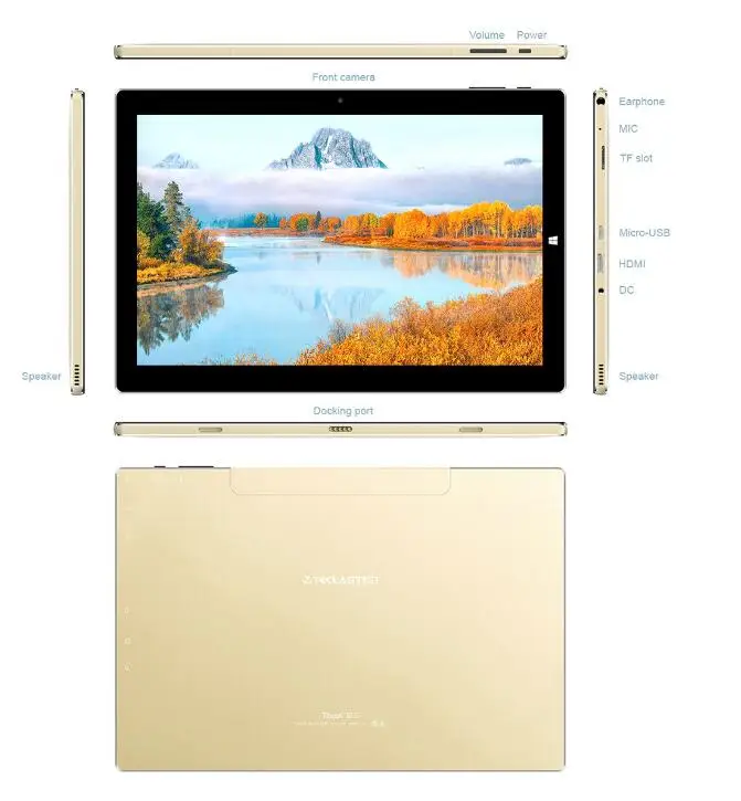 Teclast Tbook10s 10,1 дюймов ips 1920x1200 Windows 10+ Android 5,1 планшетный ПК Intel Atom X5 Четырехъядерный 4 ГБ/64 Гб BT HDMI