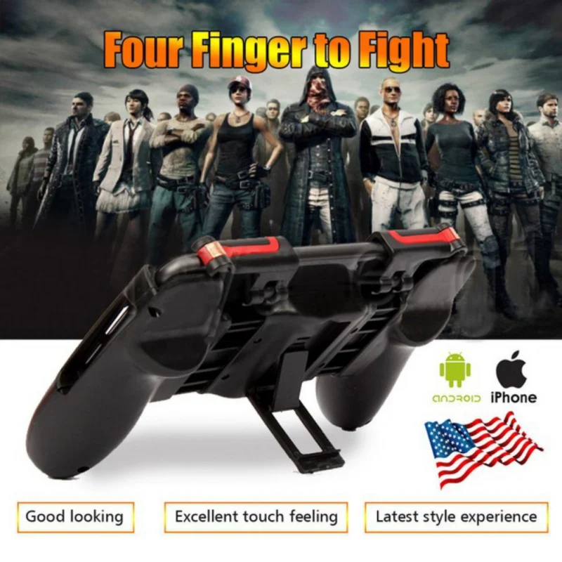 3 in1 PUBG Controller Phone Gamepad Trigger Fire Button Aim Key Buttons Smartphone Mobile Games L1R1 Shooter Shooter Joystick