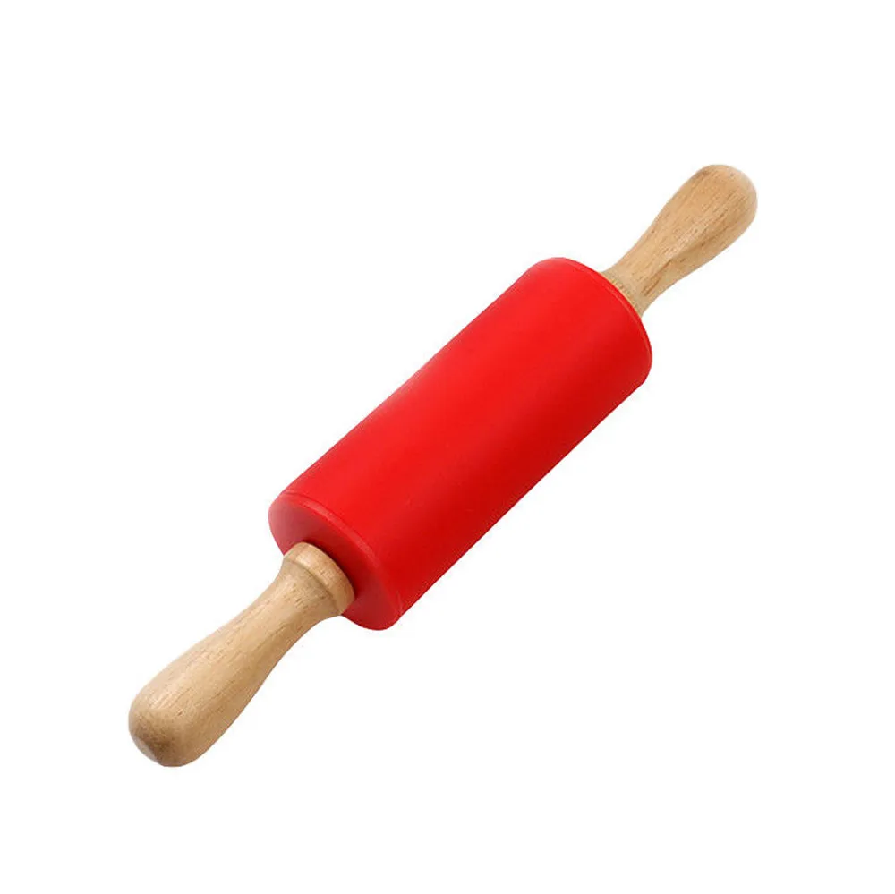 Деревянная ручка, силикон рок Скалка тесто Кондитерские роликовые палочки для детей Инструменты для выпечки Кухня лапша rodillo pasteleria Q4
