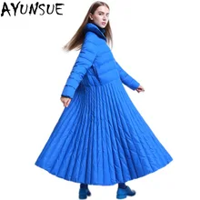 AYUNSUE женский зимний пуховик нового размера плюс 5XL 6XL 7XL пуховое пальто Женская парка длинное Свободное пальто chaqueta mujer