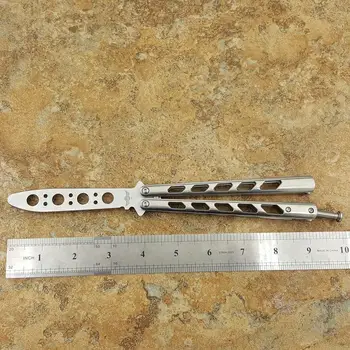 

Butterfly Trainer Knife Arc Angel 440C Blade Titanium Handle Jilt Knife Not Sharp Hunting camping Knife Folding Pocket Knife