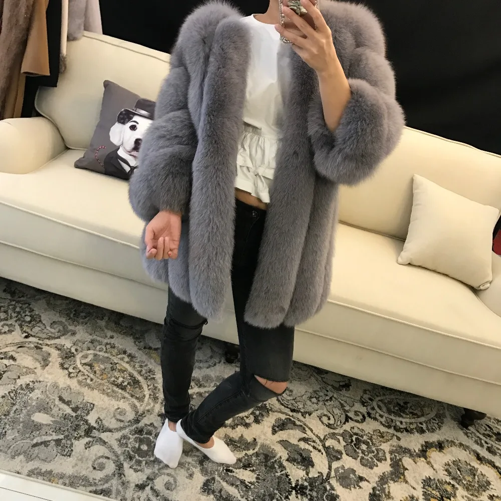 Женская зимняя шуба из натурального Лисьего меха|real fox fur coat|real furfox |
