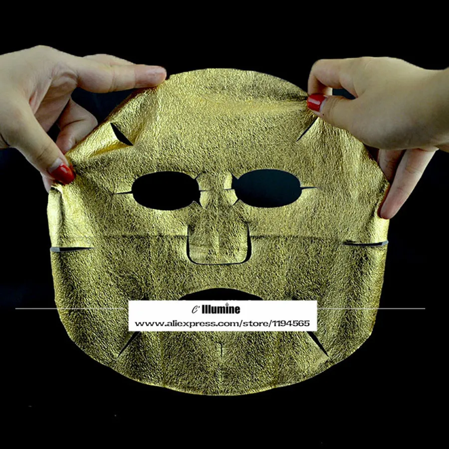 

Pack 5 Pieces 24k Gold Foil Facial Mask Firming Moisturizing Anti-Wrinkle Ageless Anti-Aging Remove Darkness Whitening Repair