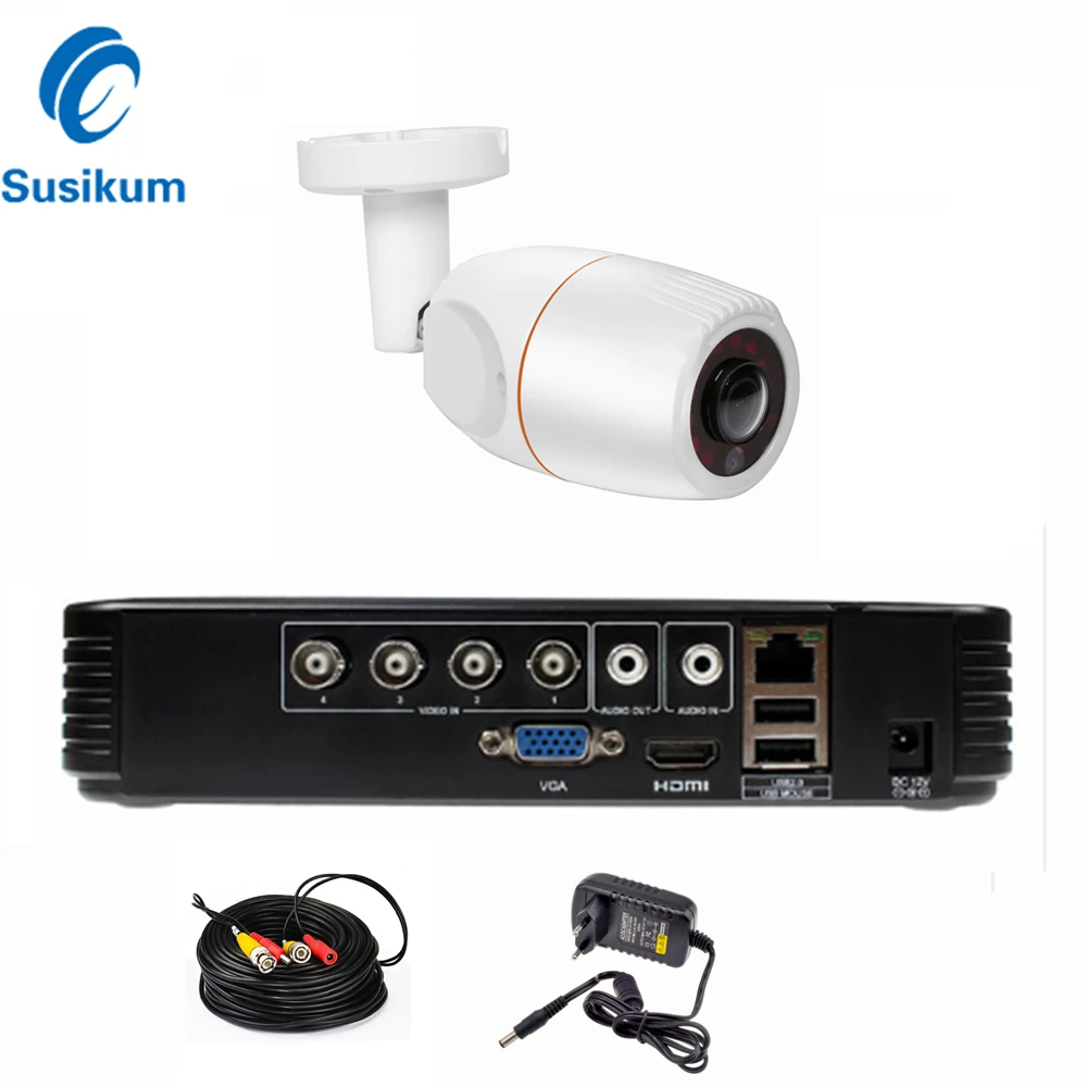 

4CH DVR CCTV System 1PC Fisheye Camera 1CH 2.0MP IR Outdoor Security Camera 1080P HDMI AHD CCTV DVR 1200TVL Surveillance Kit