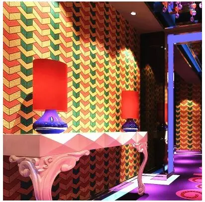 

KTV wallpaper 3d stereo personality fashion pillar pattern wallpaper bar fancy ballroom box theme room gold wallpaper