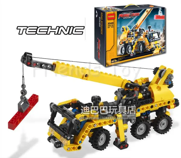 

Truck Crane Mobile Crane Transport Car Model Exploiture Building Block Sets DIY Toys Gift Lepin Technology