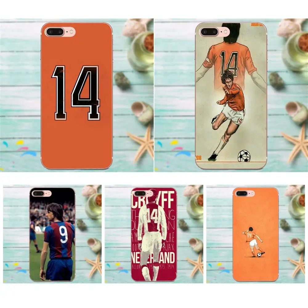 Футболист Johan Cruyff мягкий TPU художественный принт для Galaxy Grand Alpha G850 Core2 Prime S2 I9082 A3 A5 A7