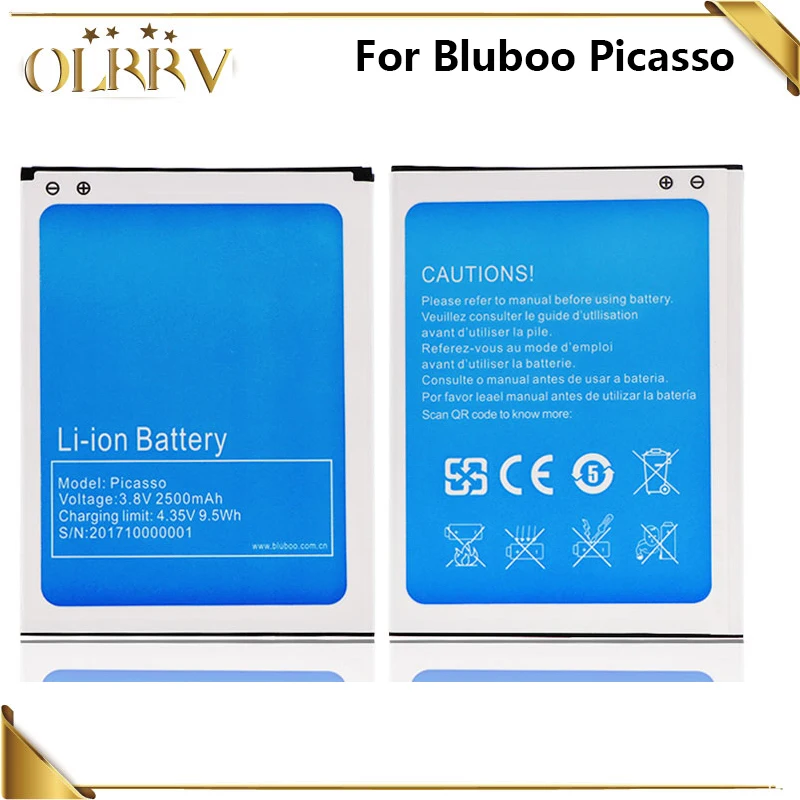 Для телефона Bluboo аккумулятор Picasso мА/ч. Аккумулятор Bateria Batterij AKKU емкостью 2500 мА/ч
