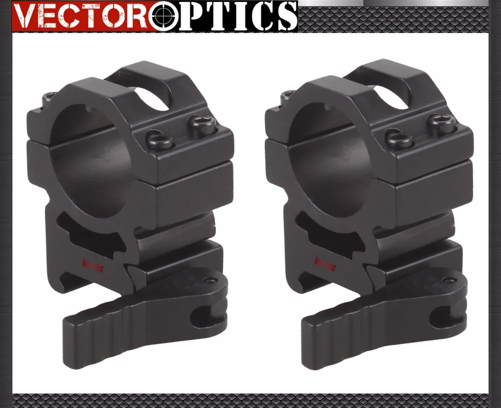

Vector Optics 25.4mm 1 Inch Tactical Quick Release Riflescope Medium 20mm Picatinny QD Mount Ring See Through Style fit AK M4