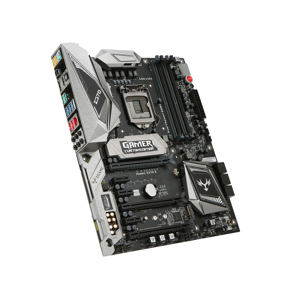 Цветная материнская плата iGame Vulcan X Intel Z370 LGA 1151 DDR4 SATA 6 ГБ/сек. материнская плата по стандарту ATX материнская плата 2 M.2 фронтальная USB3.0 2-Way SLI Pro Gaming