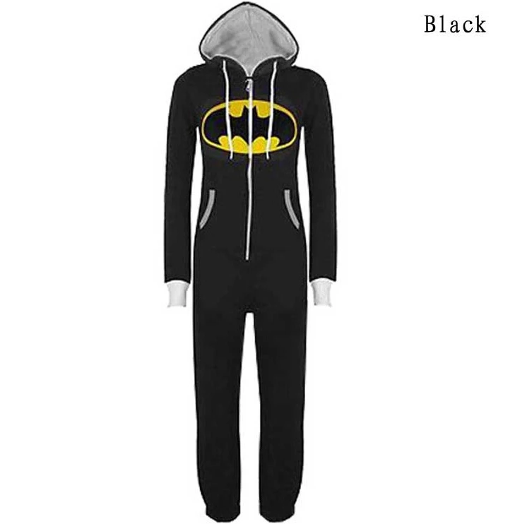 Вечерние костюмы для косплея на Хэллоуин; пижамы унисекс; пижамы для взрослых; комбинезон для мужчин и женщин с Бэтменом и Суперменом; цельнокроеная Пижама; одежда для сна