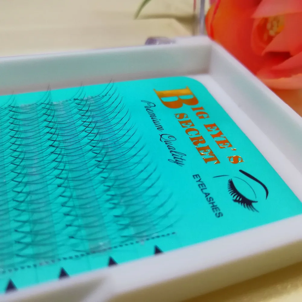 Ресницы из искусственной норки Big eye's secret 2D C Curl 0 07 готовые веера объемные
