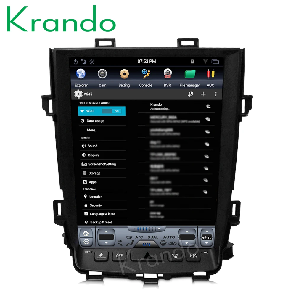 Cheap Krando Android 8.1 10.4" Tesla Vertical car multimedia player GPS for Toyota Alphard 2007-2013 radio audio navigation system BT 3