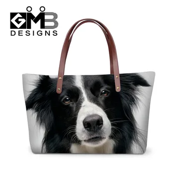 

2016 Animal Designer Women Handbags BorderCollie Dot Cat Print Shoulder Bag Ladies Cross Body Bag Large Capacity Beach Bag Bolsa