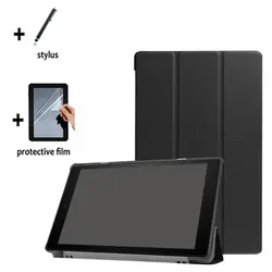 1x Экран протектор, 1x Стилус, Роскошные Ultra Slim Folio Stand кожаный чехол Smart Cover для Amazon Kindle Новый своих HD10 2017