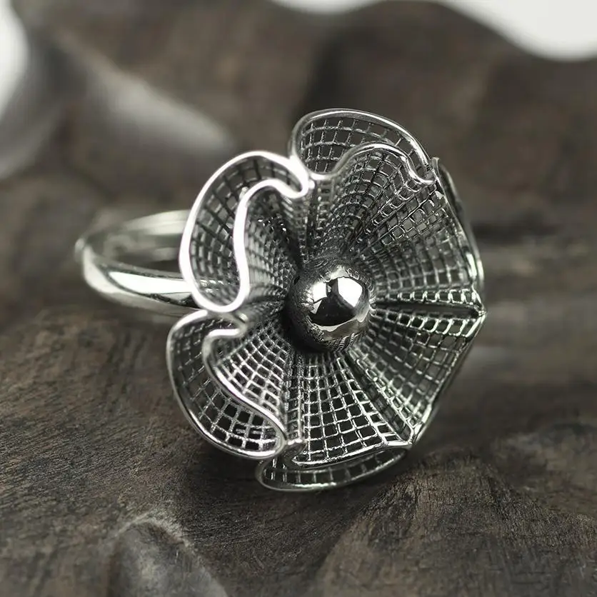 Original Design 925 Sterling Silver Rings For Women Pure Silver Hollow