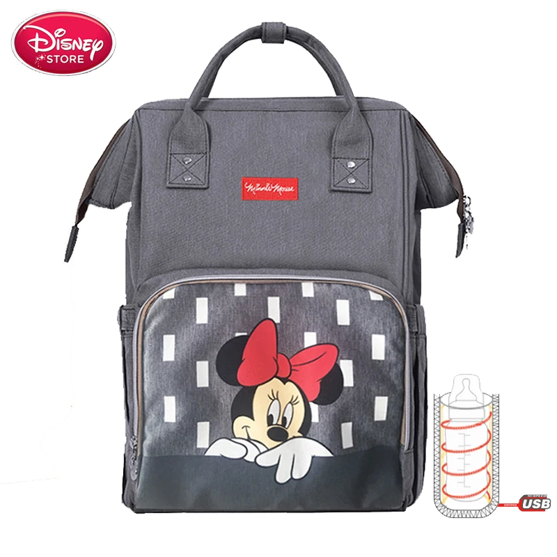 Disney Diaper Bag Backpack Mummy Minnie Mickey Big Capacity Travel Oxford Feeding Baby Handbag