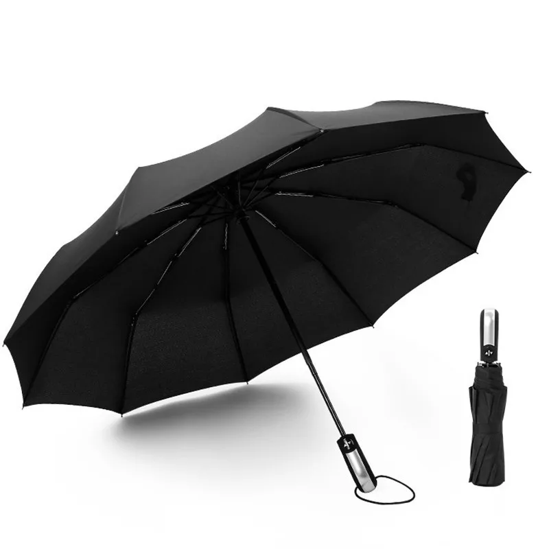 

Wind Resistant Folding Automatic Umbrella 10K Parasol of self opening business reinforcement windproof three folding umbrella