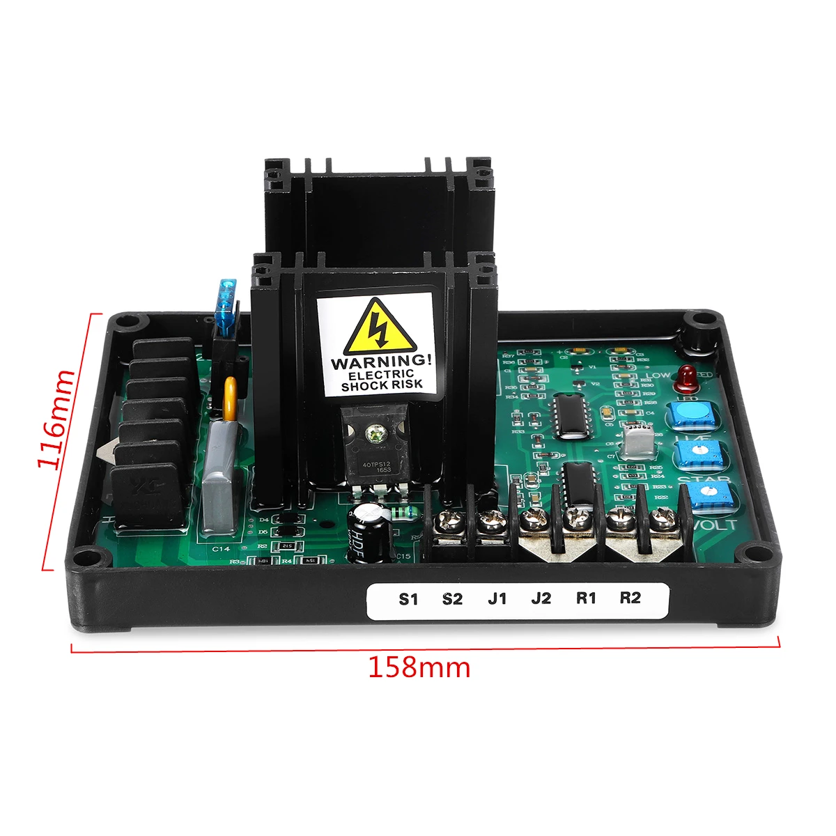 

GAVR-20A AV Universal Brushless AVR Generato Automatic Voltage Regulator Module 220/400VAC Frequency Protection EMI Suppression