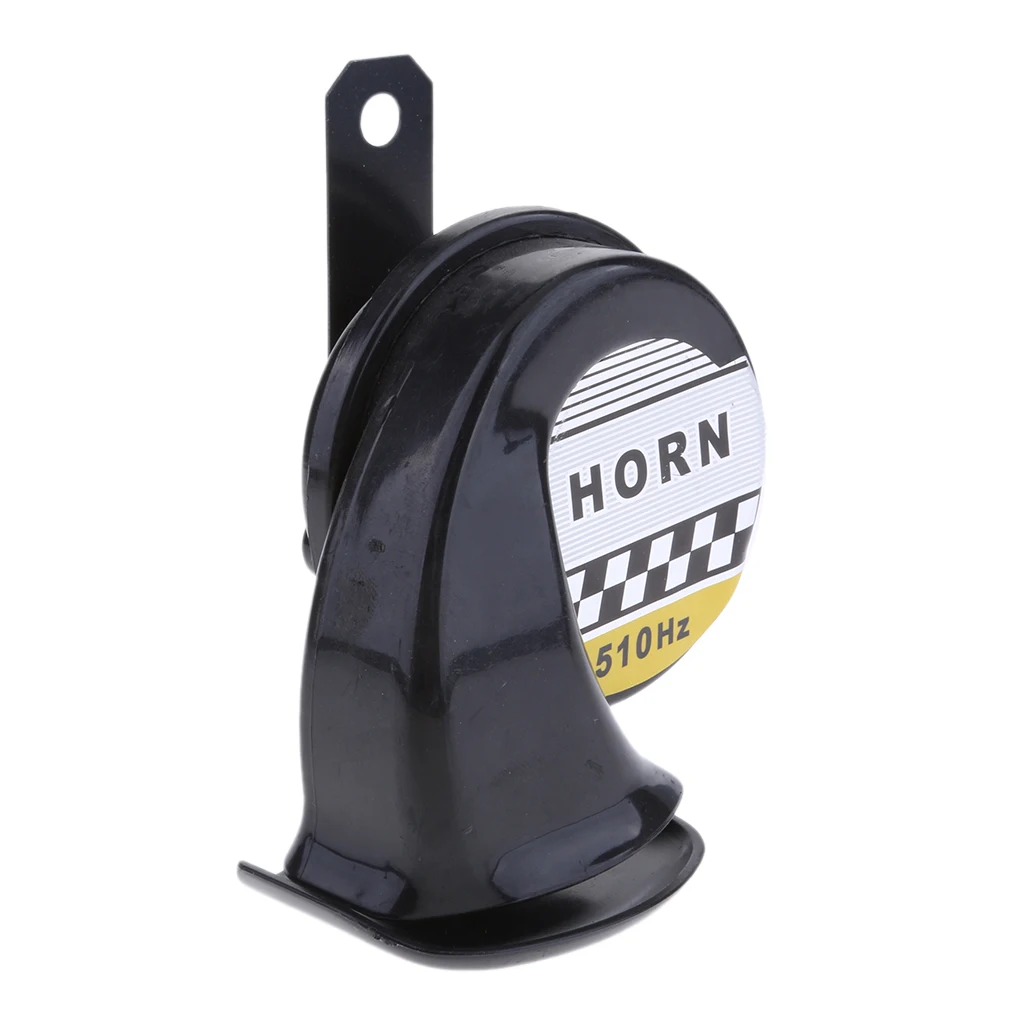 Car Motorcycle 130dB Loud Snail Air Horn Siren Waterproof 510hz 12V DC Black