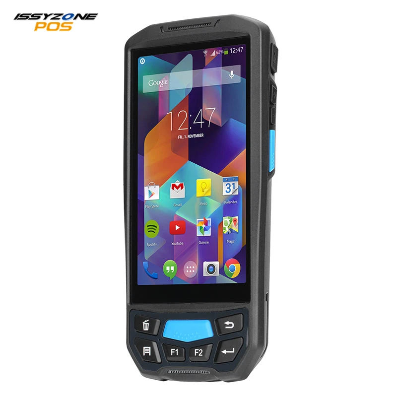 

ISSYZONEPOS Wireless 2D Barcode Scanner PDA NFC UHF RFID Android 7.0 Handheld Terminal Bluetooth WIFI Laser Barcode Reader