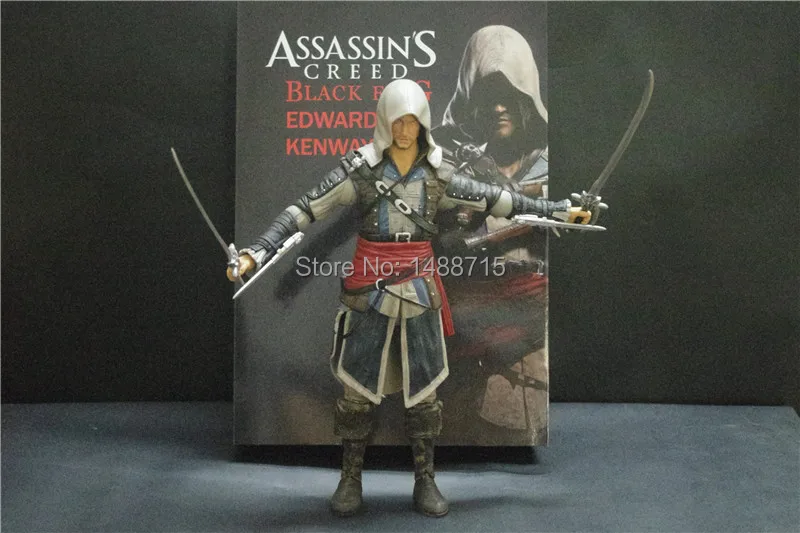 ФОТО Hot Sale Edward Kenway Huge 30CM Action Figure Toys From Xbox360 PSP PC Game Assassin's Creed Black Flag New Box