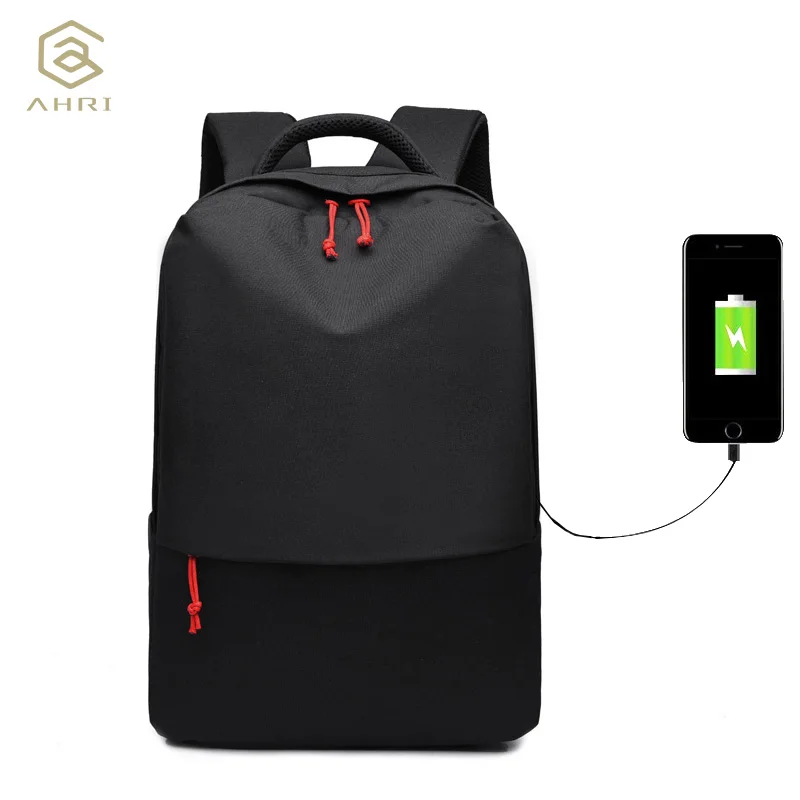 AHRI 2017 New Design Brand Men Backpack Anti Theft External USB Charge Port For 14 Laptop