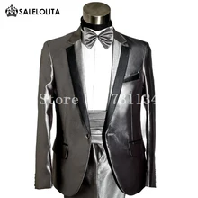 Модный мужской черный сценический для певца тонкий костюм и блейзер S-3XL