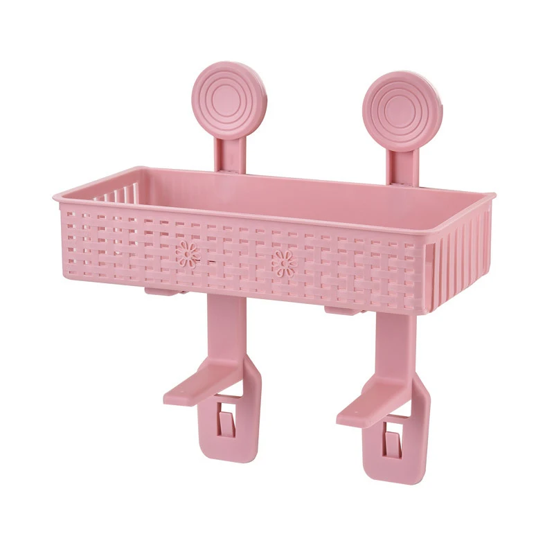 

Nordic creative wall-mounted multifunctional imitation rattan toilet racks Bathroom hanging storage rack Lollipop paste