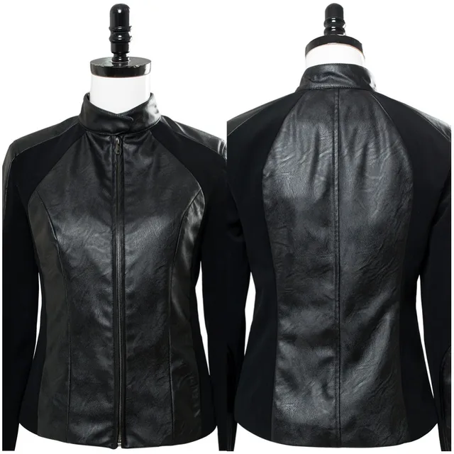 2018 mission impossible fallout rebecca jacket cosplay costume adult women girl black coat halloween