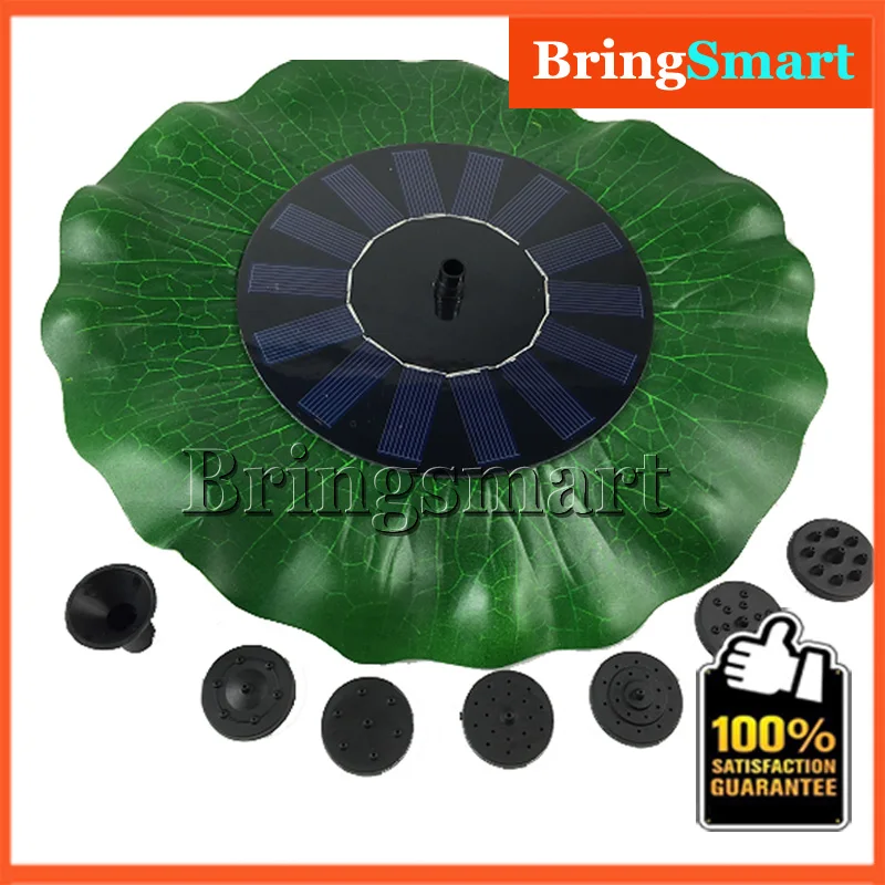 Bringsmart SR-160F1HY38 Solar Simulation 38*38CM Lotus Leaf Fountain 8V DC Brushless Pump with Panel | Обустройство дома