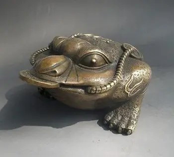 

Collectables! China old Brass Carved statue ' Jinchan '