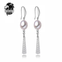 FENASY pendiente de La Perla, perla con 925 pendientes de Plata, Joyería de Las Mujeres pendientes de la manera de regalo de Cumpleaños de la boda, E017