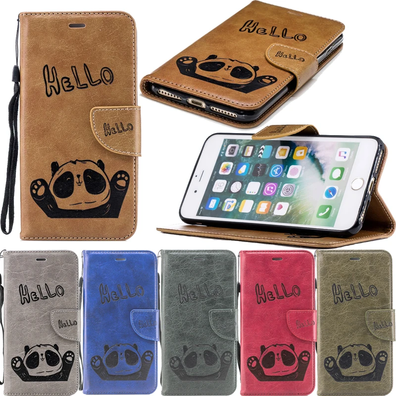 

Embossed 3D Panda Leather Flip Phone Wallet Case Soft Silicone Cover Hull Shell Coque Fundas for Nokia 2.1 3.1 5.1 2018 1 2 3 5