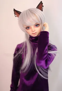 

BJD doll clothes purple color high collar casual velvet hoodies coat for 1/3 1/4 BJD SD17 Uncle SSDF doll clothes accessories