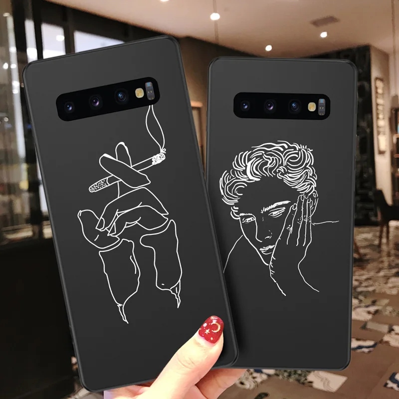 

Lovebay Cartoon Planet Love Heart For Samsung A310 A510 A710 A6 A8 Plus Abstract Line Cases Cover For Samsung J3 J4 J5 J6 J7 J8