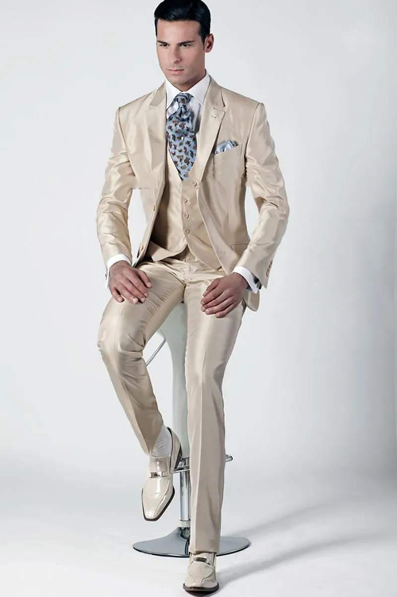champagne groomsmen attire