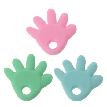 

1pc Silicone Palm BPA Free Baby Teething DIY Jewelry Necklace Pendant Soft Baby Teethers