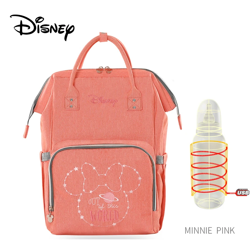 Disney Lover шаблон теплоизоляционная сумка высокой емкости Детские бутылочки для кормления сумки для подгузников Оксфорд USB изоляционные сумки
