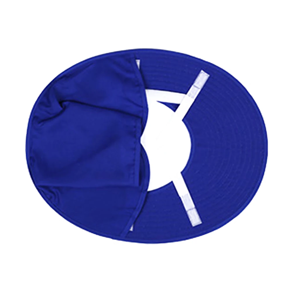 Шляпа защитный открытый широкополый анти УФ полный тени Многофункциональный защитный шлем солнцезащитный козырек нетканый Летний дышащий - Color: Blue