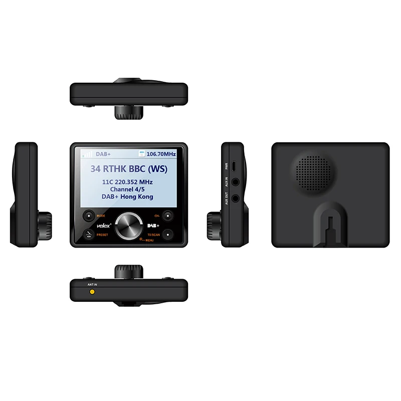 

Digital Vehicle DAB+ In-Car Radio Wireless FM Transmitter Bluetooth Hands-Free DAB+ Tuner With Audio Output Include Antenna