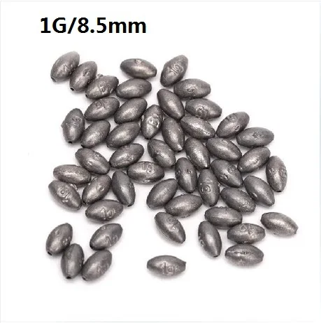 

200pcs Olive shape 1g/8.5mm fishing lead sinkers fishing accessories sinker
