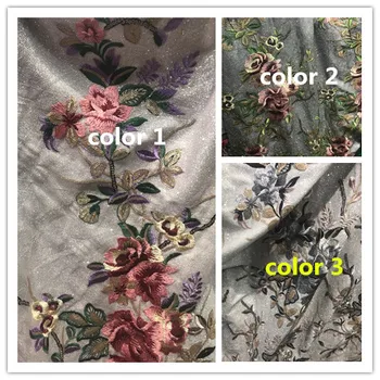 

ZH-63428 Latest African embroidered tulle Lace Nigerian net Lace for wedding dress new design