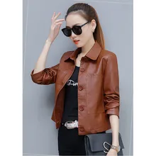 2021NEW Pu Motorcycle Leather Coat Women's 2021 Spring Autumn New Hong Kong Style Chic Jacket Short Loose Fashion Wild Leather