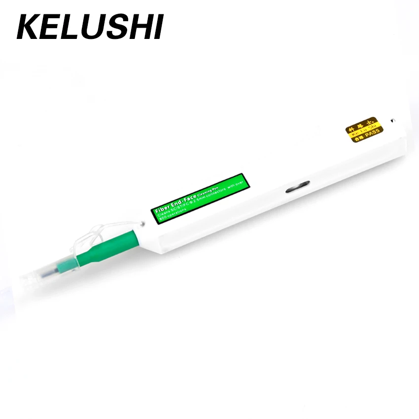 Goede KELUSHI SC One click Cleaner Fiber Optic Cleaner Connector schoonmaken tool 2.5mm Universele Connector Fiber Optic Cleaning Pen