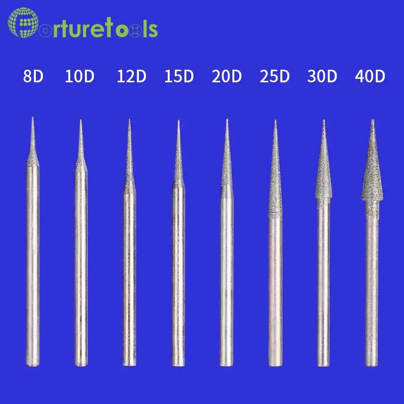 50pcs diamond mounted point dremel rotary tool mounted wheels Head dia 0.8~4mm Shank dia 2.35mm head type D TZ51 50pcs diamond mounted point dremel rotary tool mounted wheels Head dia 0.8~4mm Shank dia 2.35mm head type D TZ51