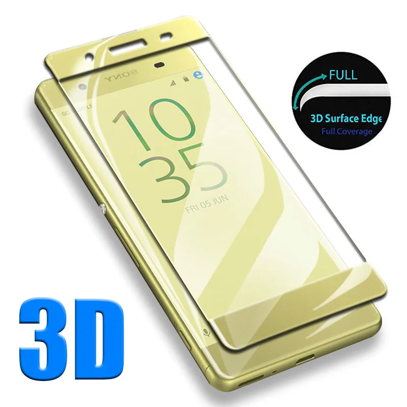 3D изогнутые для sony Xperia XA XA1 ультра XA2 плюс закаленное Стекло X Premium XZ XZ1 компактный XZ2